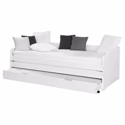 Barbara - Pack Lit Gigogne 3 Couchages 90x200cm Blanc + 2 Matelas Ibiza - Vue supplémentaire 5