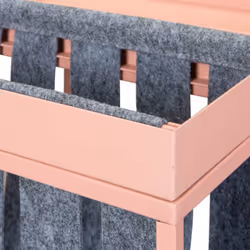 Stacio - Table d'Appoint Rose avec Porte-Brochure
