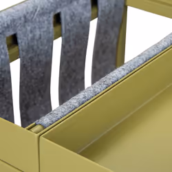 Stacio - Table d'Appoint Verte avec Porte-Brochure