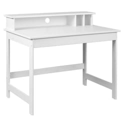 Altobuy - griselda - Bureau Bois Massif Vernis Blanc - Blanc