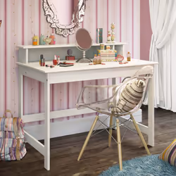 Altobuy - griselda - Bureau Bois Massif Vernis Blanc - Blanc