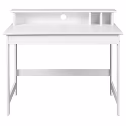 Altobuy - griselda - Bureau Bois Massif Vernis Blanc - Blanc