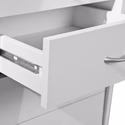 Altobuy - teo - Caisson 4 Tiroirs sur Roulettes Coloris Blanc - Blanc - Vue supplémentaire 4