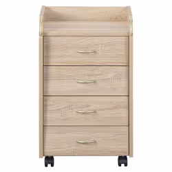 Altobuy - ersoy - Caisson 4 Tiroirs sur Roulettes Aspect Chêne - Marron clair