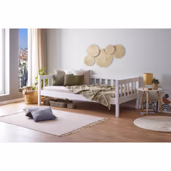 Matheus - Banquette-Lit 90x200cm Vernis Blanc