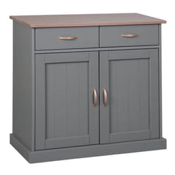 Melina - Buffet 2 Portes 2 Tiroirs Coloris Gris - Gris