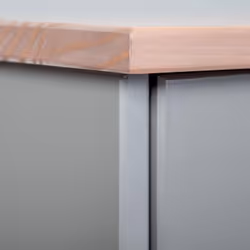 Melina - Buffet 2 Portes 2 Tiroirs Coloris Gris - Gris - Vue supplémentaire 4