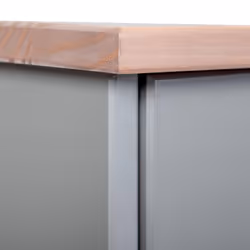 Melina - Buffet 3 Portes 3 Tiroirs Coloris Gris - Gris - Vue supplémentaire 4