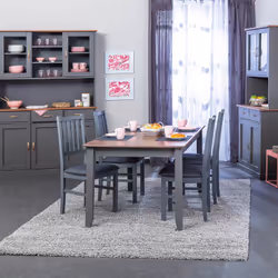 Melina - Buffet 3 Portes 3 Tiroirs Coloris Gris - Gris - Vue supplémentaire 7