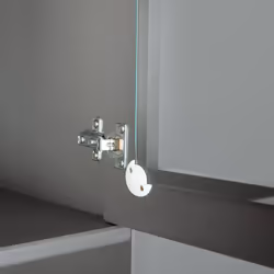 MELINA - Buffet Vaisselier 4 Portes 2 Tiroirs Coloris Gris
