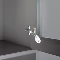 MELINA - Buffet Vaisselier 5 Portes 3 Tiroirs Coloris Gris - Vue supplémentaire 5