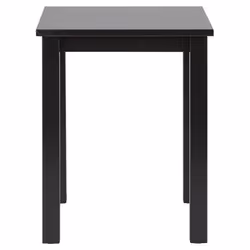 FLIX - Table d'Appoint Carrée Bois Massif Vernis Noir