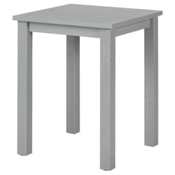 Flix - Table d'Appoint Carrée Bois Massif Vernis Gris - Gris