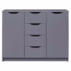 Altobuy 3663738064699, Gris, Charbon de bois, 4 tiroir(s), 2 portes(s), Pologne, 1220 mm, 400 mm