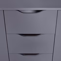 Altobuy - jenny - Meuble 2 Portes 4 Tiroirs Coloris Anthracite - Gris anthracite - Vue supplémentaire 6