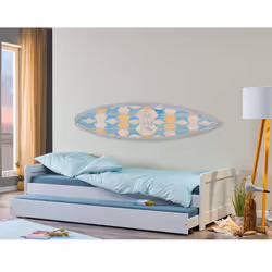 Altobuy - sally - Lit Gigogne 90x200 en Bois Massif Vernis Blanc - Blanc
