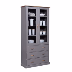 Altobuy 3663738064750, Panneaux MDF, Gris, Charbon de bois, 2 portes(s), 3 tiroir(s), Brésil, 900 mm