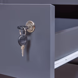 Altobuy - mario - Caisson Bureau Verrouillable 1 Porte 1 Tiroir Gris - Gris anthracite - Vue supplémentaire 5