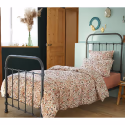 Isis - Taie d'Oreiller 60x60cm Gaze de Coton Motif Liberty - Greige