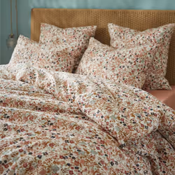 Altobuy - isis - Housse de Couette 240x220cm Gaze de Coton Motif Liberty - Greige - Vue supplémentaire 4