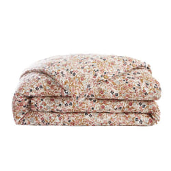 Isis - Housse de Couette 260x240cm Gaze de Coton Motif Liberty - Greige