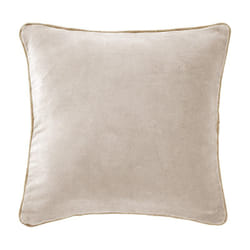 Harris - Coussin Déhoussable 45x45cm Velours de Coton Coloris Pampa
