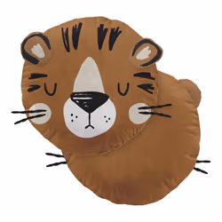 Altobuy - derek - Coussin Déhoussable Ø30cm Coton Motif Tigre - Marron