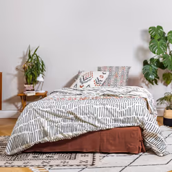 Munda - Parure de Lit Coton Motifs Ethniques Housse de Couette 260x240cm + 2 Taies d'Oreiller - Vue supplémentaire 4