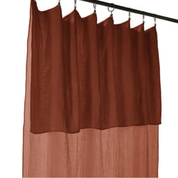 Altobuy - ourea - Rideau Ajustable 140x300 cm Gaze de Coton Terracotta + 8 Anneaux Pince - Terracotta
