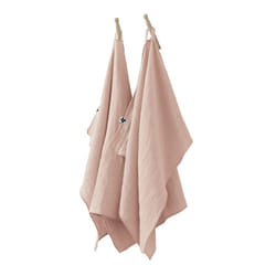 OUREA - Lot de 2 Essuie-mains 50x70cm Gaze de Coton Guimauve