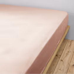 Ourea - Drap Housse 90x190cm Gaze de Coton Guimauve