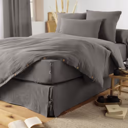 Altobuy 3663738066686 housse de couette Gris Coton 200 x 200 cm