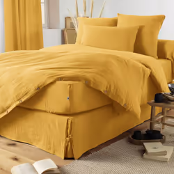 Altobuy 3663738066716 housse de couette Jaune Coton 200 x 200 cm