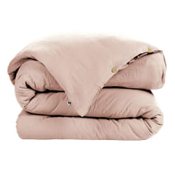 Altobuy - ourea - Housse de Couette 200x200cm Gaze de Coton Guimauve