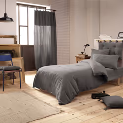 Altobuy 3663738066761 housse de couette Gris Coton 140 x 200 cm