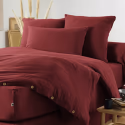 Altobuy 3663738066990 Taie d'oreiller Bordeaux 50 x 70 cm Coton