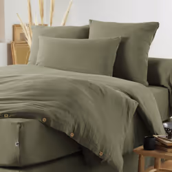 Altobuy 3663738067188 Taie d'oreiller Vert 60 x 60 cm Coton