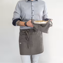 Altobuy - ourea - Demi-Tablier avec Double Poche Gaze de Coton Granit - Gris