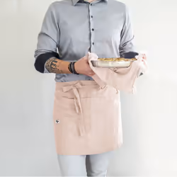 Altobuy - ourea - Demi-Tablier avec Double Poche Gaze de Coton Guimauve - Rose