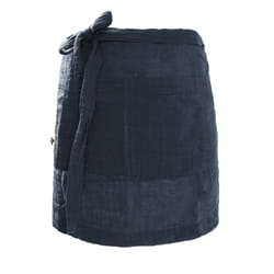OUREA - Demi-Tablier avec Double Poche Gaze de Coton Minuit