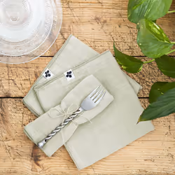 Altobuy - ourea - Lot de 3 Serviettes 40x40cm Gaze de Coton Vert d'Eau - Vert