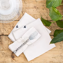 OUREA - Lot de 3 Serviettes 40x40cm Gaze de Coton Chantilly