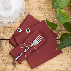 Altobuy - ourea - Lot de 3 Serviettes 40x40cm Gaze de Coton Lie de Vin - Bordeaux
