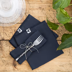 OUREA - Lot de 3 Serviettes 40x40cm Gaze de Coton Minuit