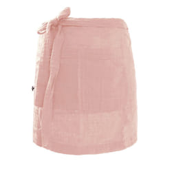 OUREA - Demi-Tablier avec Double Poche Gaze de Coton Rose Pêche