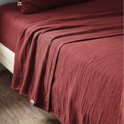 Altobuy 3663738069403, Drap de lit, Coton, 240 x 300 cm, Bordeaux, Inde, 360 mm