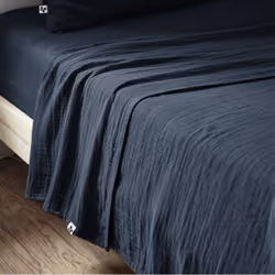 Altobuy 3663738069427, Drap de lit, Coton, 240 x 300 cm, Bleu, Inde, 360 mm