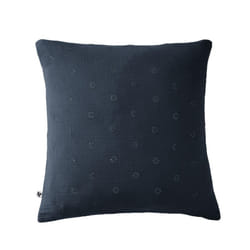 OUREA MOTIF - Taie d'Oreiller 60x60cm Gaze de Coton Minuit à Fleurs Ajourées