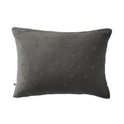 OUREA MOTIF - Taie d'Oreiller 50x70cm Gaze de Coton Granit à Fleurs Ajourées