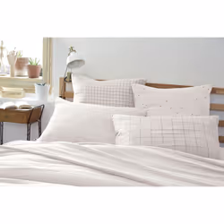 OUREA MOTIF - Taie d'Oreiller 50x70cm Gaze de Coton Chantilly à Fleurs Ajourées